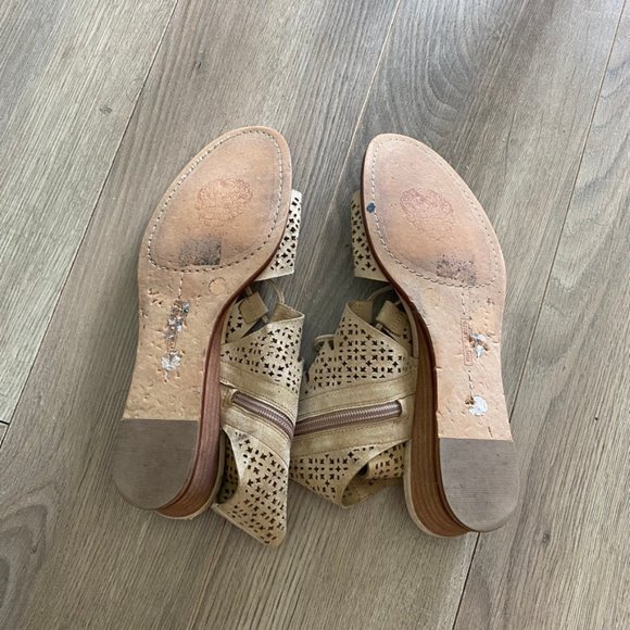 Vince Camuto Rose Suede Wedge Sandal - Picture 9 of 10